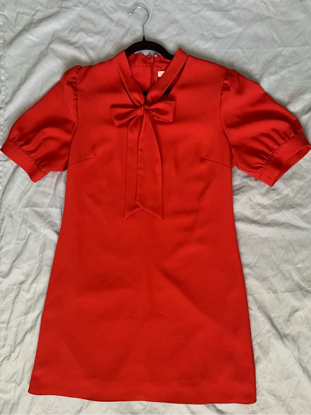 Riley & Rae Vibrant Red Bow-Tie Mini Dress